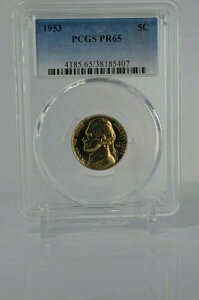PR65 1953�N �W�F�t�@�[�\�� �j�b�P�� PCGS �O���[�h 5�Z���g �v���[�t �󏭃R�C�� ������ PR 65