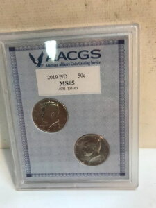2019 P & D PlfB 50Zg AACGS MS65 ɍO[h̊󏭕i