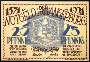 ANGERBURG / WEGORZEWO 1921 XX-RARE �o���A���g�I���v���C�Z�� �h�C�c �m�b�g�Q���g �|�[�����h