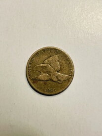 1858年フライングイーグル1セントペニー、美しいコイン、希少