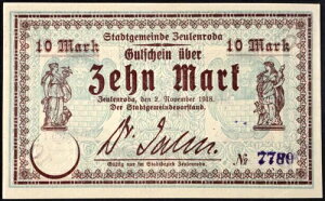 ZEULENRODA 1918 ���A 10 �}�[�N �O���X�m�b�g�Q���g �h�C�c �m�b�g�Q���g����