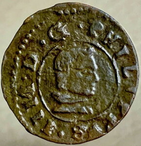 1661�N�R�C�� �X�y�C���鍑 8 Maravedis �����t�F���y4�� 360�� ��