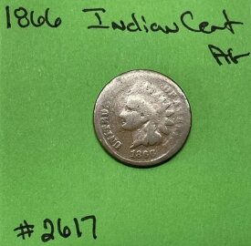 1866年インディアンヘッドセント/ペニー1セントAG約良好