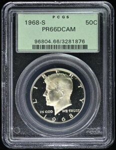 1968-S 50Zg PlfB n[t_[ ^Cv2 Vo[Nbh PCGS PR66DCAM