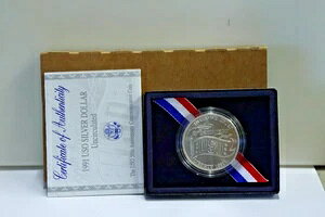 1991年 USO シルバードル 米国造幣局記念 1ドルコイン UNC
