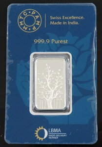 MMTC-PAMP 10グラム 999.9 シルバーバー バンヤンツリー - 密封認定 - INV #7