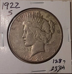 1922-S s[X_[ TtVXR 90%  US 1 hd (#128-2934)