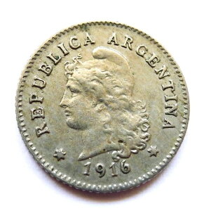A[` 10 CENTAVOS 1916A󏭂ȃ[ 835K ~gACU-NIA܂ƂȗB KM#35