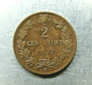 C^A KM38 2 Centesimi 1907-R ([}) 󏭂ȃL[tB