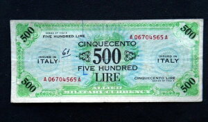 1943�N �C�^���A �V�`���A ��񎟐��E��� �R�p �󏭎��� 500���� �A���R