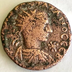 セウェルスとアブガル（紀元222-235年）。メゾポタミア、エデッサ、カイセレイア（AE）。23mm、10gr、希少VF