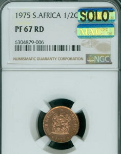 1975 �N��A�t���J 1/2 �Z���g NGC PF67 RD MAC SOLO FINEST & MAC SPOTLESS �󏭕i�B