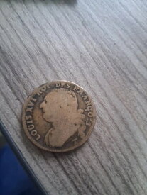 1779年フランス製ルイ16世硬貨。年代を考えると状態良好。非常に希少。