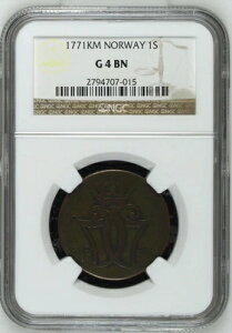 �m���E�F�[ ���A 1 SKILLING DANSKE 1771 NGC G4 BN ����