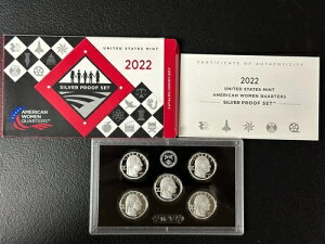 2022年 アメリカ造幣局 アメリカン・ウィメンズ・クォーター 5枚組 シルバープルーフセット(CoA付き)