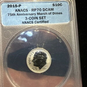 2015-P ���o�[�X�v���[�t �V���o�[ ���[�Y�x���g �_�C�� ANACS RP70DCAM 100598