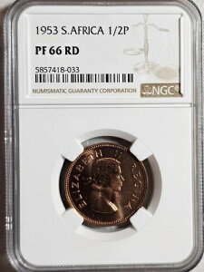 ��A�t���J 1/2�y�j�[ 1953 NGC PF 66 RD