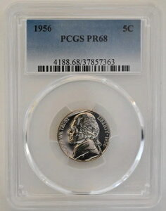 PR68 1956NWFt@[\jbP PCGSO[h US 5C v[t P-MINT EXACT RC1