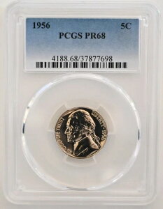 PR68 1956NWFt@[\jbP PCGSO[h US 5C v[t P-MINT EXACT RC1