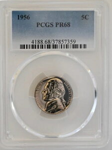 PR68 1956NWFt@[\jbP PCGSO[h US 5C v[t P-MINT EXACT RC1