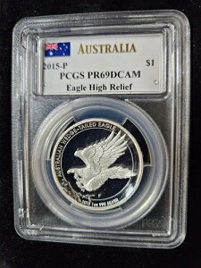 ?? 2015-P PCGS PR69 �n�C�����[�t�V���o�[ �I�[�X�g�����A �I�W�����V �����J���e�B