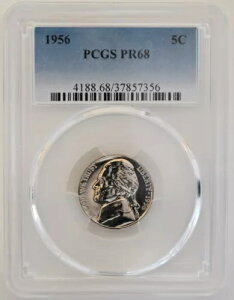 PR68 1956NWFt@[\jbP PCGSO[h US 5C v[t P-MINT EXACT RC1