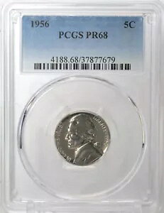 PR68 1956NWFt@[\jbP PCGSO[h US 5C v[t P-MINT EXACT RC1