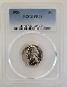 PR68 1956NWFt@[\jbP PCGSO[h US 5C v[t P-MINT EXACT RC1