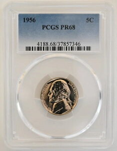 PR68 1956NWFt@[\jbP PCGSO[h US 5C v[t P-MINT EXACT RC1