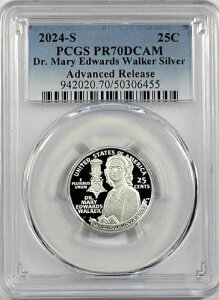 2024-S シルバークォーター - ドクター・M・エドワーズ・ウォーカー - PCGS PR70DCAM - アドバンスリリース
