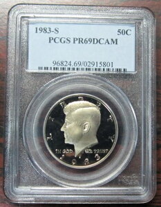 1983-S JI v[t PlfB n[t_[ 50Zg PCGS PR69 DCAM # 189