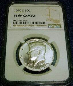 1970-S NGC PF69 �J���I 50�Z���g �P�l�f�B �n�[�t�_���[ #046