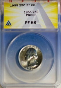 1955�N 25�Z���g �V���o�[ ���V���g���{�� PF 68 ANACS # 7149637 + �{�[�i�X