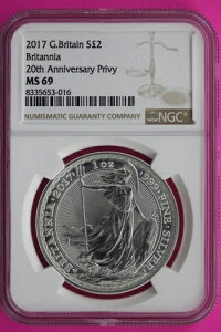 2017 MS 69 �C�M���X ?2 �u���^�j�A 20���N�L�O �v���C�x�[�g NGC �O���[�f�b�h �X���u 748
