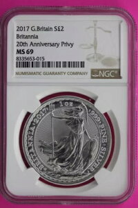 2017 MS 69 �C�M���X ?2 �u���^�j�A 20���N�L�O �v���C�x�[�g NGC �O���[�f�b�h �X���u 728
