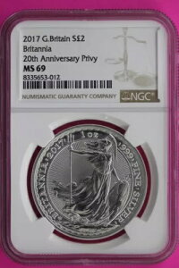 2017 MS 69 �C�M���X ?2 �u���^�j�A 20���N�L�O �v���C�x�[�g NGC �O���[�h �X���u 730