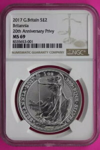2017 MS 69 �C�M���X ?2 �u���^�j�A 20���N�L�O �v���C�x�[�g NGC �O���[�f�b�h �X���u 711