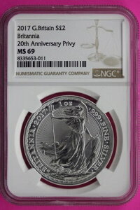 2017 MS 69 �C�M���X ?2 �u���^�j�A 20���N�L�O �v���C�x�[�g NGC �O���[�f�b�h �X���u 729