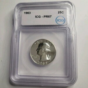 1963年 アメリカ 25セント PR67 ICG