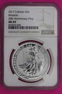 2017 MS 69 �C�M���X ?2 �u���^�j�A 20���N�L�O �v���C�x�[�g NGC �O���[�h 1169