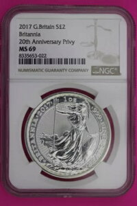 2017 MS 69 �C�M���X ?2 �u���^�j�A 20���N�L�O �v���C�x�[�g NGC �O���[�h1166