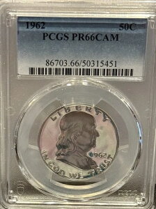 1962�N P �V���o�[ �t�����N���� �n�[�t�_���[ PCGS PR-66 �J���I 50315451