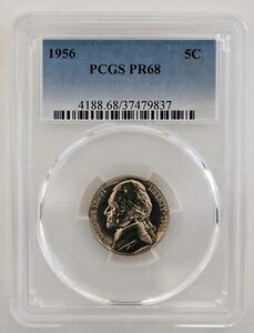 PR68 1956NWFt@[\jbP PCGSO[h US 5C v[t P-MINT EXACT RC1