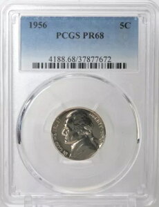 PR68 1956NWFt@[\jbP PCGSO[h US 5C v[t P-MINT EXACT RC1