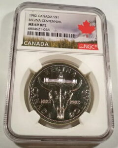 1982 NGC MS69 DPL �J�i�_ �V���o�[ �h�� ���W�[�i 1882-1982 S$1 MS 69 D �v���[�t ���C�N