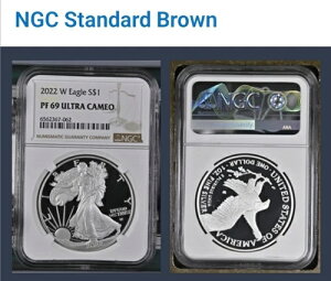 2022 W NGC PF69 �v���[�t $1 �V���o�[�C�[�O�� �u���E�����x��