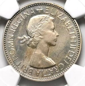 NGC PF65 イギリス 1953年 エリザベス2世戴冠式 プルーフ 2S 2シリングコイン