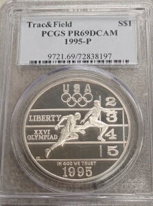 �V���o�[ �g���b�N���t�B�[���h PCGS PR69DCAM S$1 1995 P TP-3202