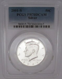 2001-S PlfB Vo[ 50Zg PCGS O[h PR70 DCAM - fB[vJI - Vo[ PlfB