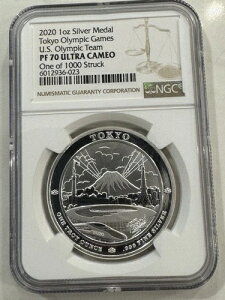 2020�N �����I�����s�b�N 1�I���X �⃁�_�� NGC PF 70 �E���g���J���I 1/1,000, 625